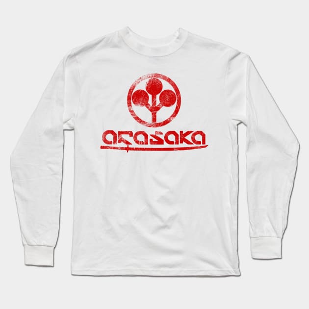 Arasaka Logo distressed red with sword Long Sleeve T-Shirt by Magnetar
